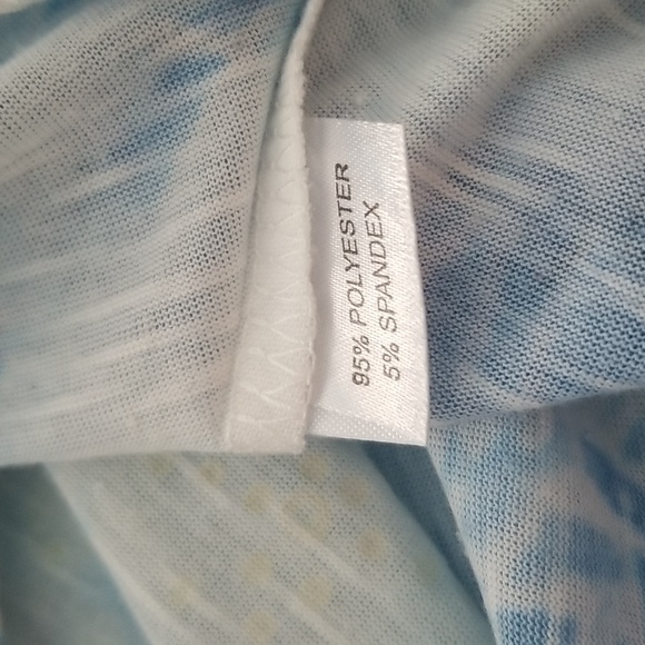 India Boutique Rhinestone Detail Ocean Blues Batik Print Top - Picture 6 of 6